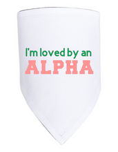 Load image into Gallery viewer, I'm Loved by an Alpha (Woman) Bib