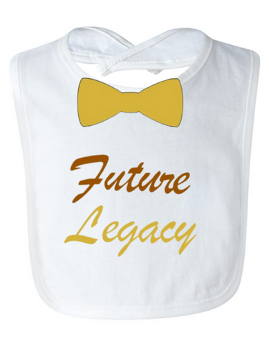 Future Legacy: Bowtie Bib (White/Brown)
