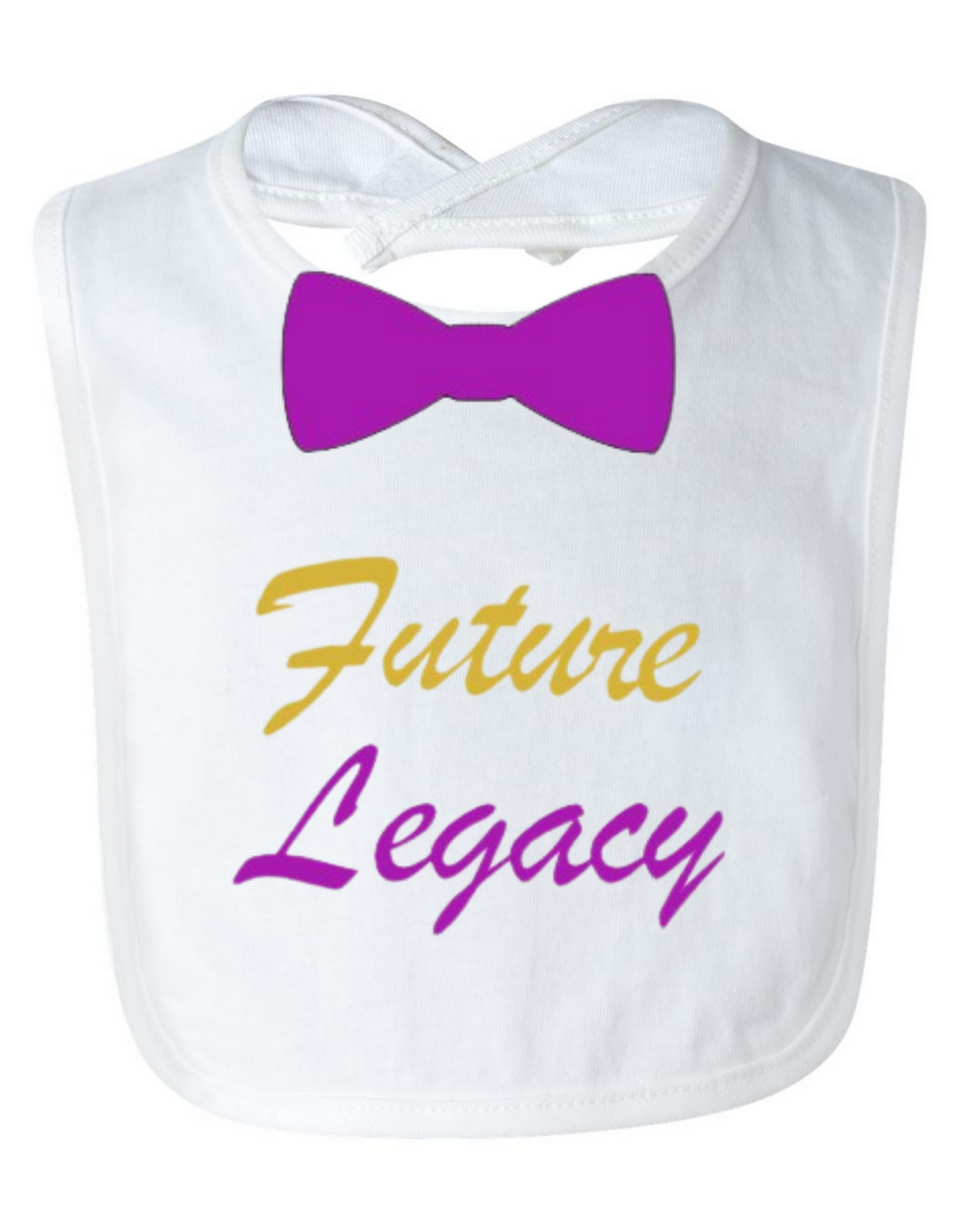 Future Legacy: Bowtie Bib (White/Purple)